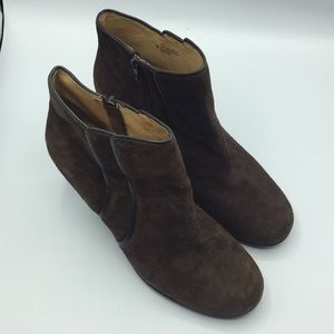 Sofft Suede Brown Leather Boots Sz 8